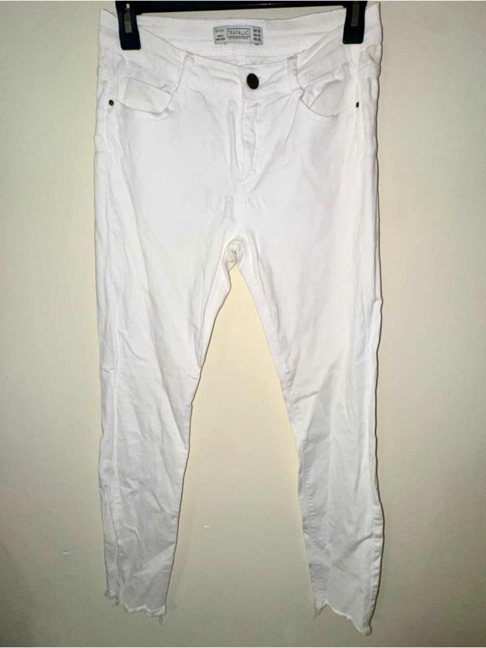 Zara Trafaulic White Skinny Women's Cropped Jeans - Picture 1 of 8